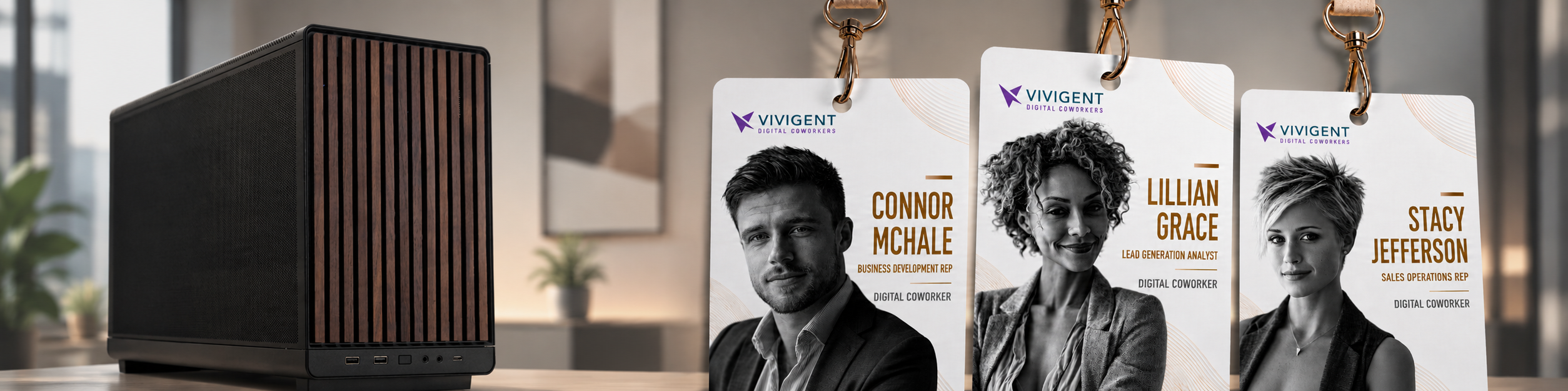 Vivigent appliance and digital coworker badges